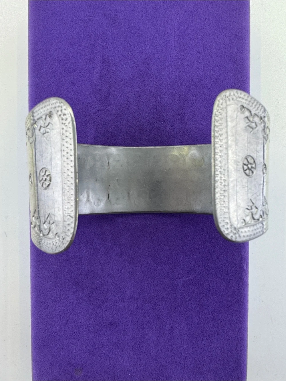 💛 Handmade Silver Tone Fountain Of Dornoch Sutherland Wide Cuff Bracelet - Picture 2 of 7